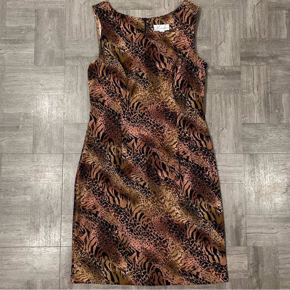 Size 12 Animal Print Dressbarn Dress Stretchy Material